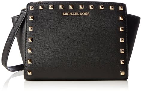 michael kors selma stud ballet|Michael Kors Selma Stud Medium Messenger Leather Crossbody .